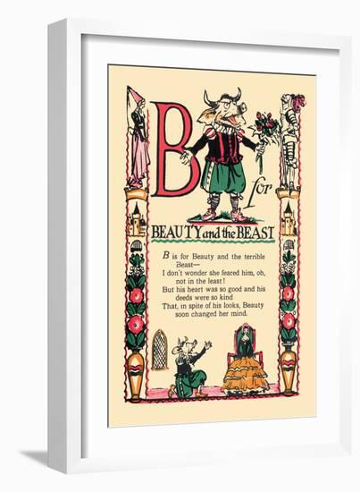 B for Beauty and the Beast-Tony Sarge-Framed Art Print