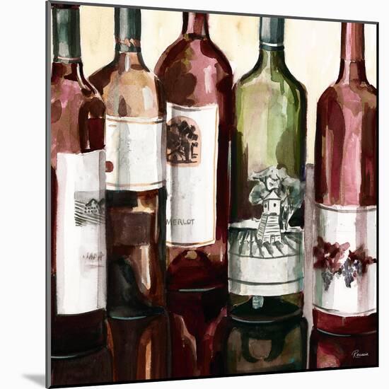 B&G Bottles Square II-Heather French-Roussia-Mounted Art Print