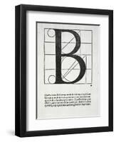 B, Illustration from 'Divina Proportione' by Luca Pacioli (C.1445-1517)-Leonardo da Vinci-Framed Giclee Print