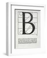 B, Illustration from 'Divina Proportione' by Luca Pacioli (C.1445-1517)-Leonardo da Vinci-Framed Giclee Print