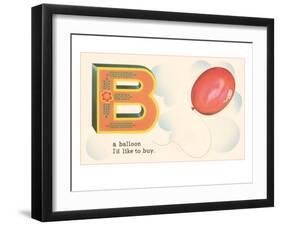 B is a Balloon-null-Framed Art Print