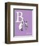 B is for Barber (purple)-Theodor (Dr. Seuss) Geisel-Framed Art Print