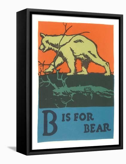 B is for Bear-null-Framed Stretched Canvas