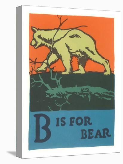 B is for Bear-null-Stretched Canvas