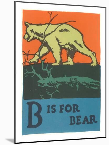 B is for Bear-null-Mounted Art Print