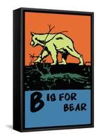 B is for Bear-Charles Buckles Falls-Framed Stretched Canvas
