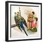 B Is for Budgerigars, Illustration from 'Treasure'-Clive Uptton-Framed Premium Giclee Print