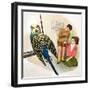 B Is for Budgerigars, Illustration from 'Treasure'-Clive Uptton-Framed Giclee Print