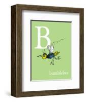 B is for Bumblebee (green)-Theodor (Dr. Seuss) Geisel-Framed Art Print