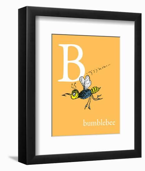 B is for Bumblebee (orange)-Theodor (Dr. Seuss) Geisel-Framed Art Print