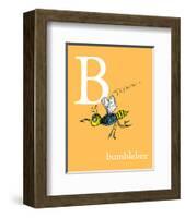 B is for Bumblebee (orange)-Theodor (Dr. Seuss) Geisel-Framed Art Print