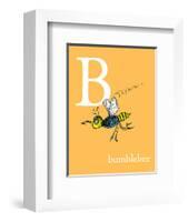 B is for Bumblebee (orange)-Theodor (Dr. Seuss) Geisel-Framed Art Print