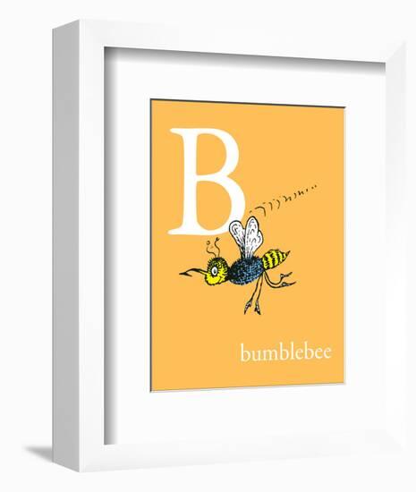 B is for Bumblebee (orange)-Theodor (Dr. Seuss) Geisel-Framed Art Print