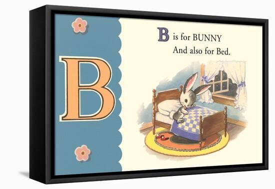 B is for Bunny-null-Framed Stretched Canvas