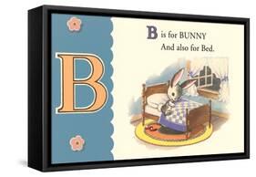 B is for Bunny-null-Framed Stretched Canvas