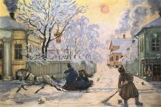 Frosty Day-B. M. Kustodiev-Giclee Print