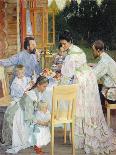 At Home, 1914-18-B. M. Kustodiev-Giclee Print