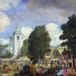 At the Fair-B. M. Kustodiev-Giclee Print