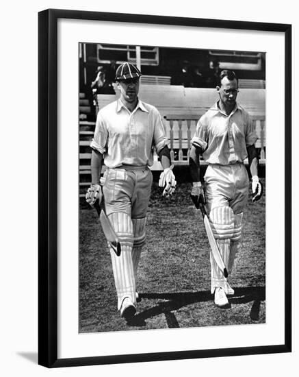 B.O. Allen and P.A. Gibb Open the Innings, Lord's, 1938-null-Framed Photographic Print