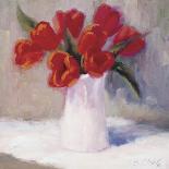 Red Geraniums-B^ Oliver-Mounted Giclee Print