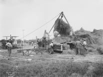 Baling Hay Near Prosser, WA, Circa 1914-B.P. Lawrence-Framed Stretched Canvas