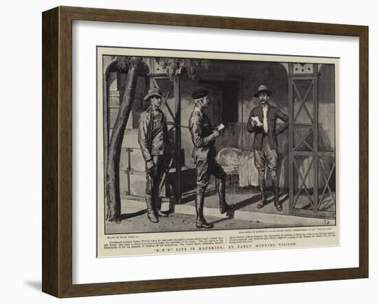 B-P's Life in Mafeking, an Early Morning Visitor-Frank Dadd-Framed Giclee Print