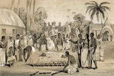 Ceremony of Burning a Hindu Widow with the Body of Her Late Husband, 1847-B Solwyn-Stretched Canvas