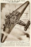 Junkers G38, Large German Freight Plane-B und H Romer-Framed Stretched Canvas