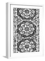 B&W Arabesque Panels IV-Chariklia Zarris-Framed Art Print