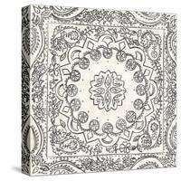 B&W Batik Rosette II-Chariklia Zarris-Stretched Canvas