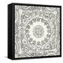 B&W Batik Rosette II-Chariklia Zarris-Framed Stretched Canvas