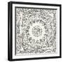 B&W Batik Rosette II-Chariklia Zarris-Framed Art Print