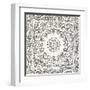 B&W Batik Rosette II-Chariklia Zarris-Framed Art Print