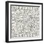 B&W Batik Rosette III-Chariklia Zarris-Framed Art Print