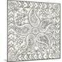 B&W Batik Rosette III-Chariklia Zarris-Mounted Art Print