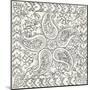 B&W Batik Rosette III-Chariklia Zarris-Mounted Art Print