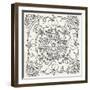 B&W Batik Rosette IV-Chariklia Zarris-Framed Art Print