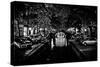 B&W Canal at Night I-Erin Berzel-Stretched Canvas