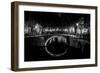 B&W Canal at Night II-Erin Berzel-Framed Photographic Print