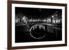 B&W Canal at Night II-Erin Berzel-Framed Photographic Print