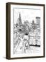 B&W City Scene III-Melissa Wang-Framed Art Print