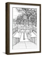 B&W City Scene VI-Melissa Wang-Framed Art Print