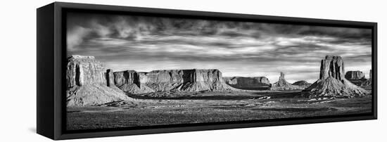B&W Desert View VII-David Drost-Framed Stretched Canvas