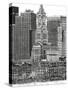 B&W Us Cityscape-Boston-Melissa Wang-Stretched Canvas