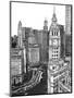 B&W Us Cityscape-Chicago-Melissa Wang-Mounted Art Print