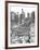 B&W Us Cityscape-Los Angeles-Melissa Wang-Framed Art Print