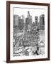 B&W Us Cityscape-Los Angeles-Melissa Wang-Framed Art Print