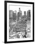 B&W Us Cityscape-Los Angeles-Melissa Wang-Framed Art Print