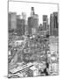 B&W Us Cityscape-Los Angeles-Melissa Wang-Mounted Art Print