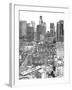 B&W Us Cityscape-Los Angeles-Melissa Wang-Framed Art Print